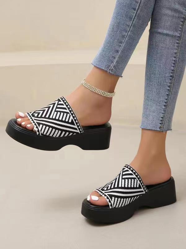 Women's Simple All-match Wedge Platform Slippers