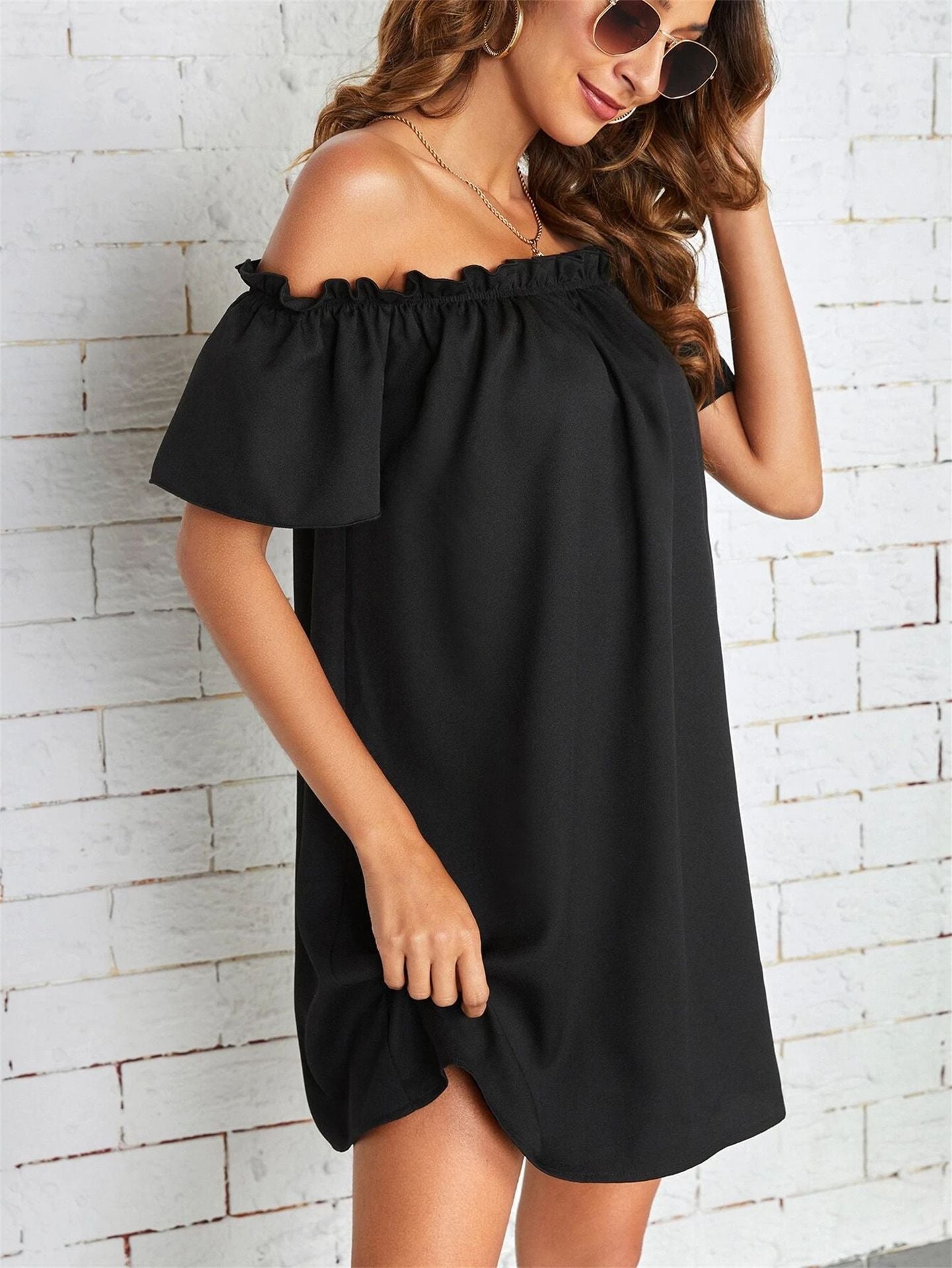 Effortless Off-Shoulder Mini Dress