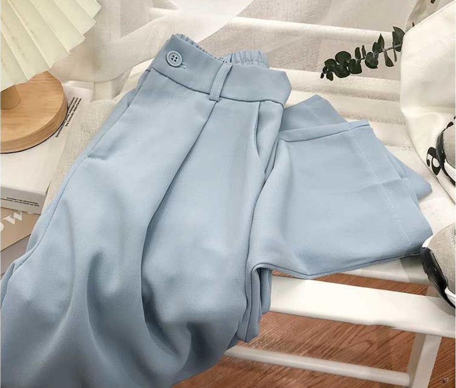 Elegant High-Waist Slim Fit Trousers