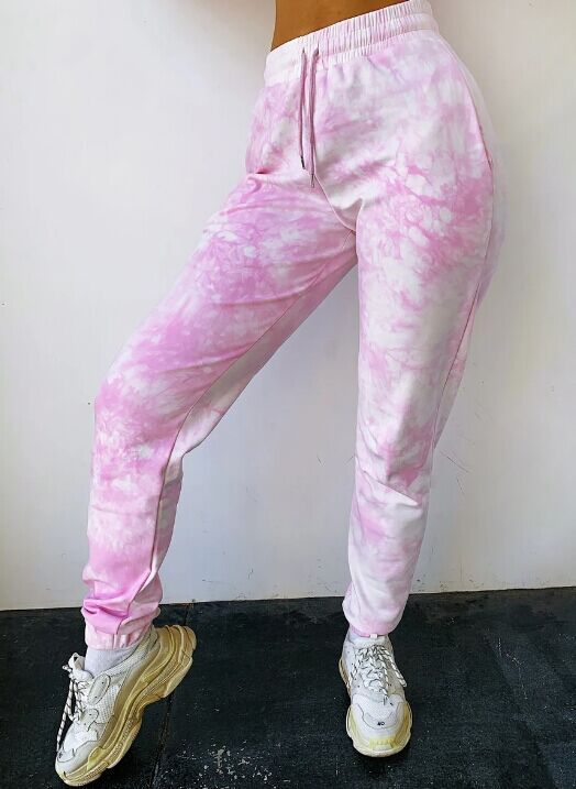 Casual Splash-Dye Activewear Pants