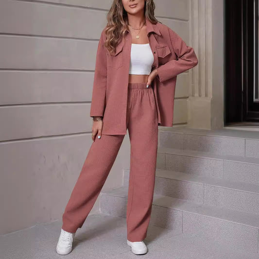 Lapel Cardigan Casual Suit Women Delivery 7-12 days