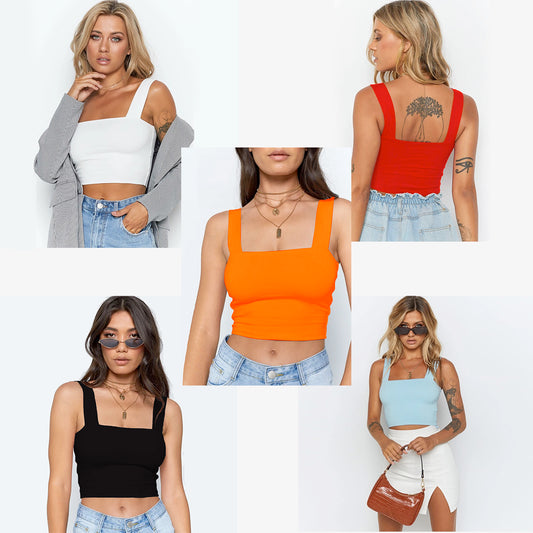Summer New Fashion Women Crop Top Sexy Sleeveless Tank Tops T-shirt Delivery 7-12 days