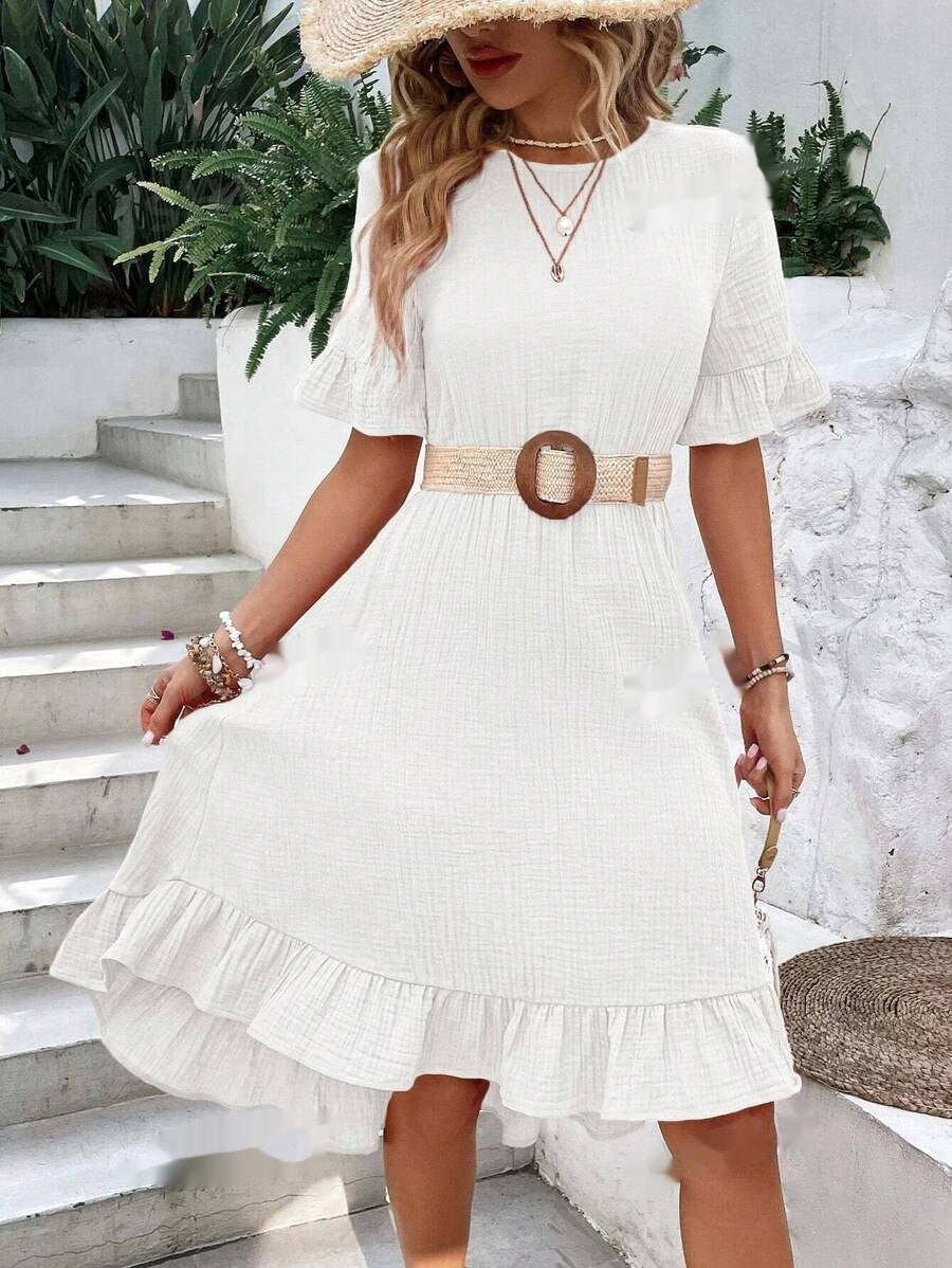 Modern Chic Flutter-Sleeve Dress