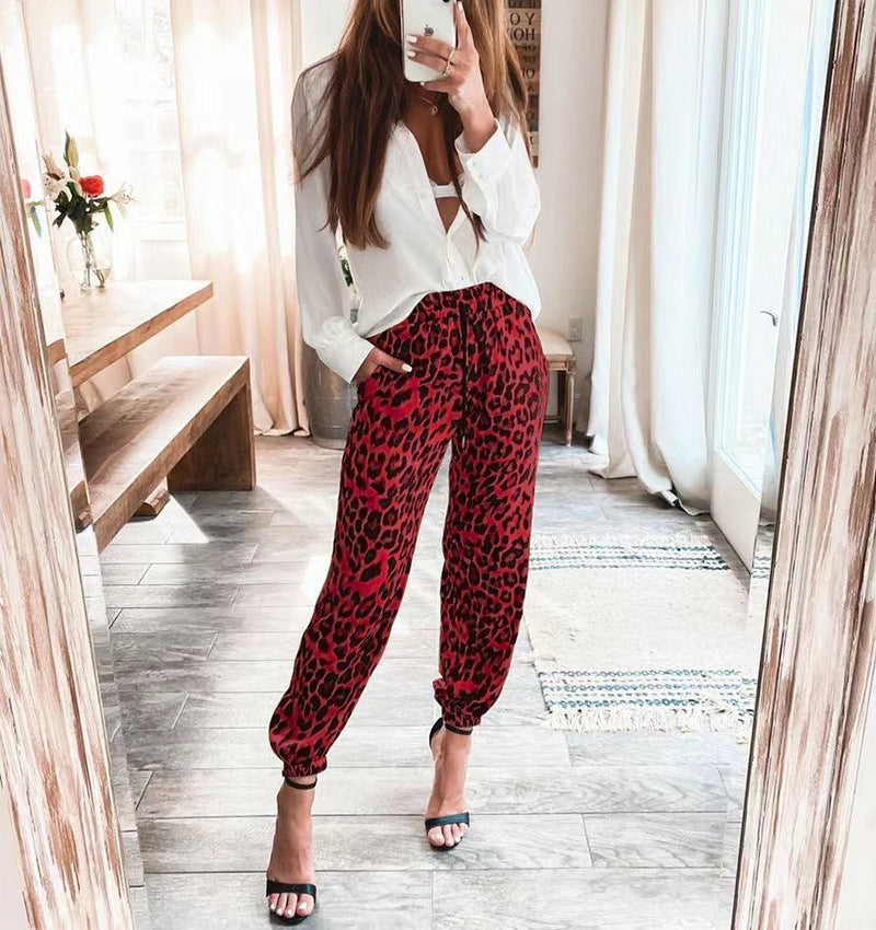 Bold Relaxed Fit Leopard Pants