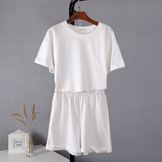 Hirsionsan Summer Cotton Sets Women Casual Two Pieces Short Delivery 7-12 days