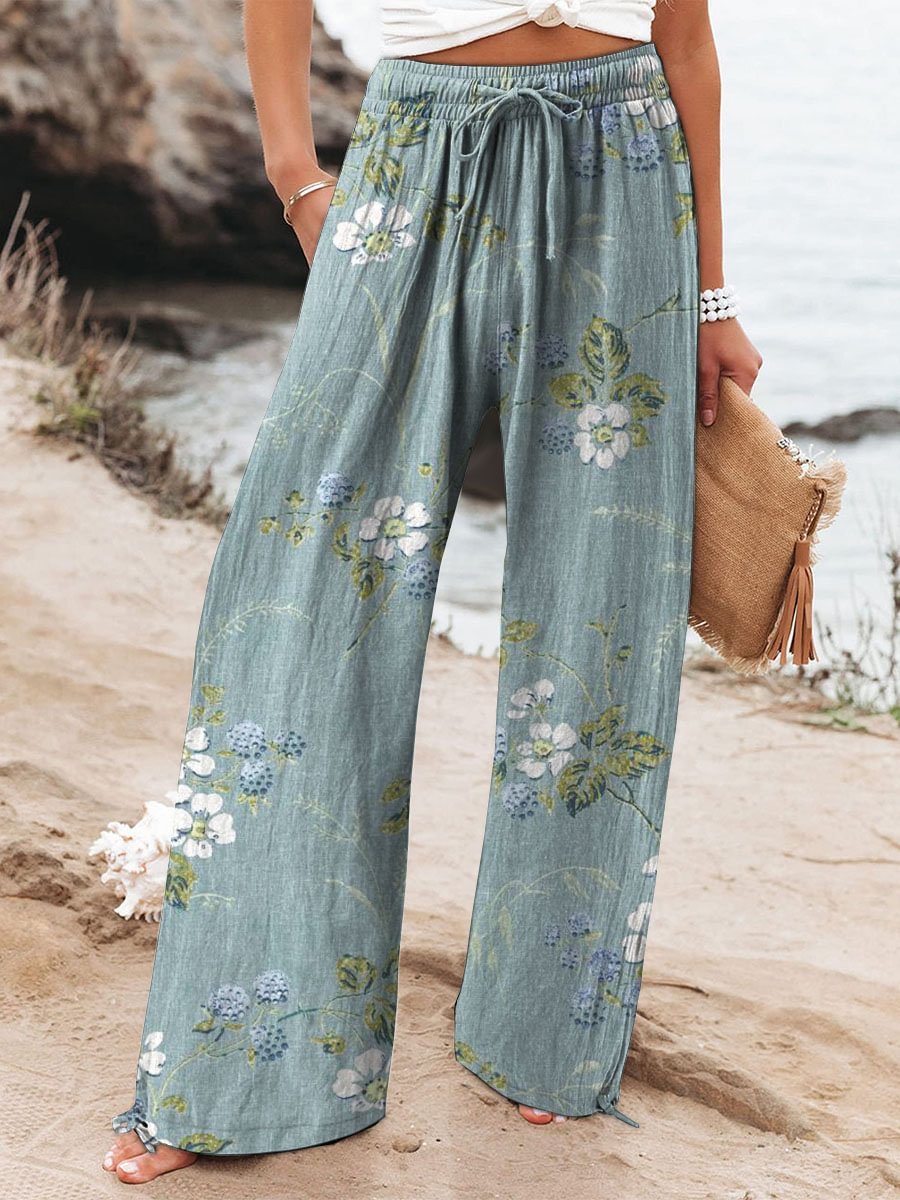 Hot Selling Wide Leg Colorful Graffiti Women's Casual Pants