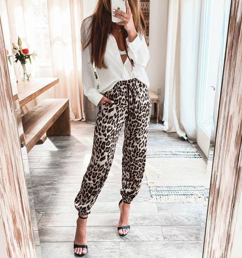 Bold Relaxed Fit Leopard Pants