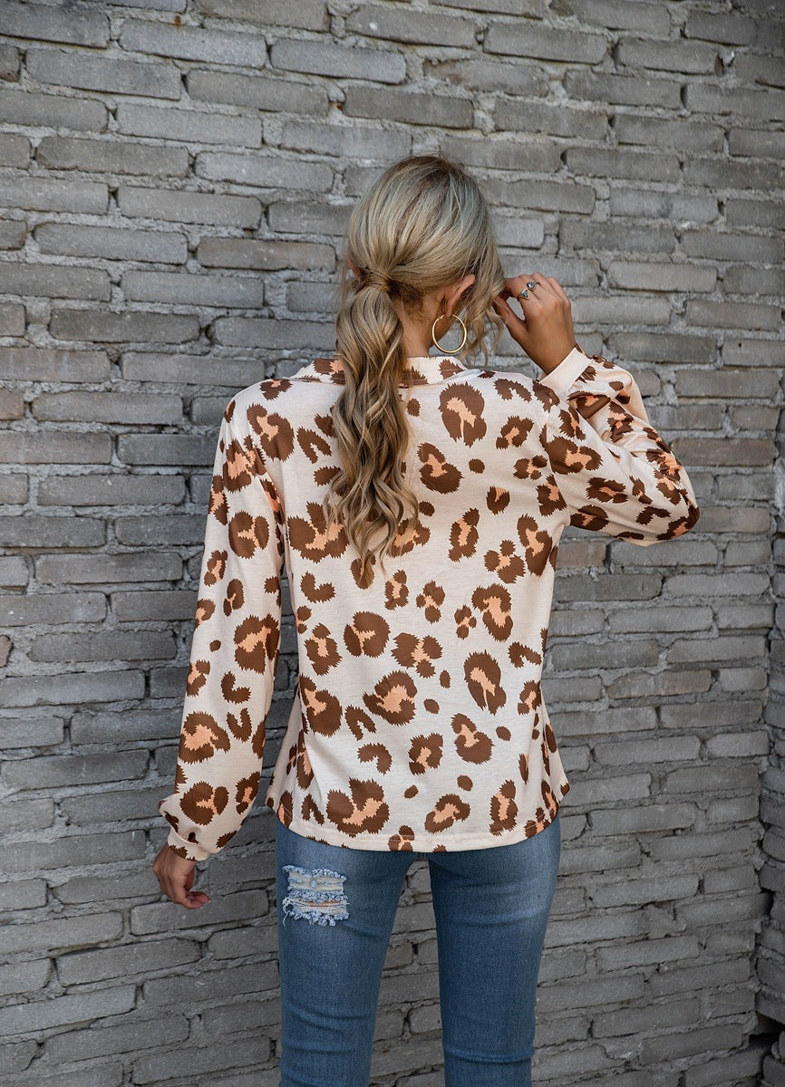 Wild Chic V-Neck Long Sleeve Top