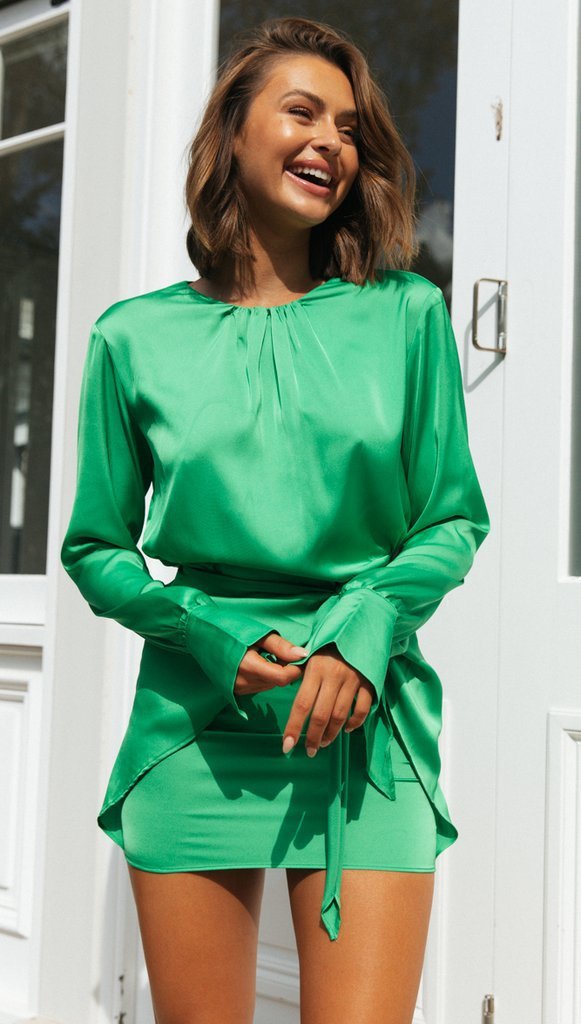 Fashion Ladies Lace Up Garden Collar Irregular Shirt