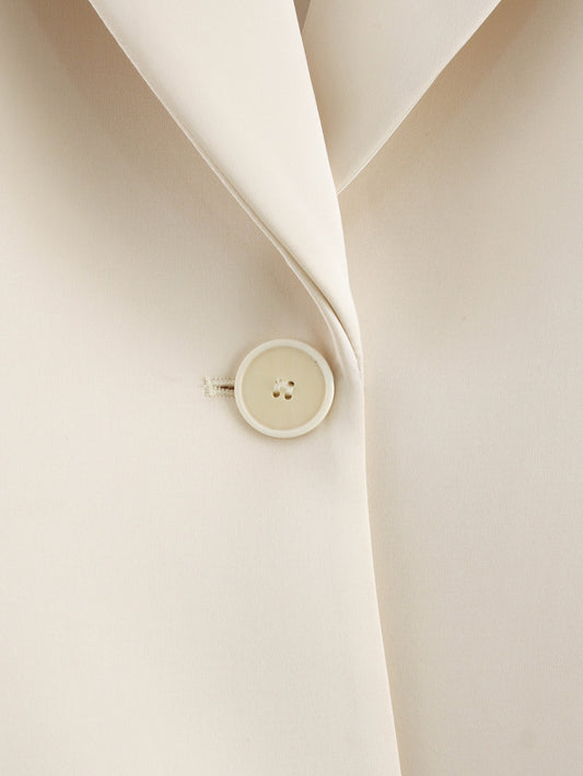 European And American Style Stylish Simple And Versatile Silk Satin Textured Suit Long Sleeve Jacket