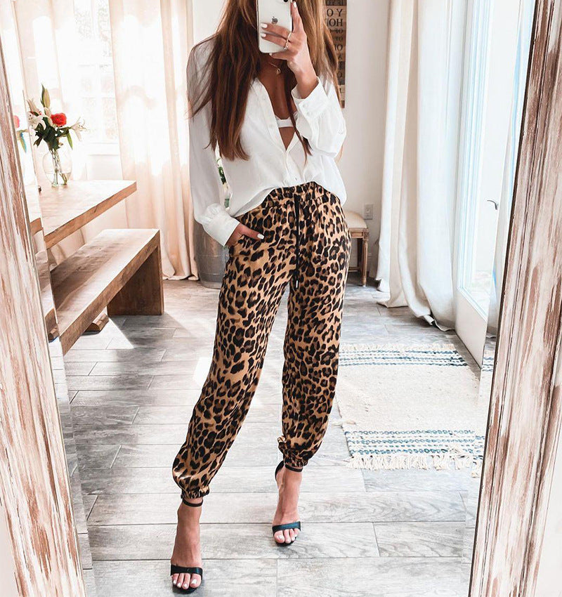 Bold Relaxed Fit Leopard Pants
