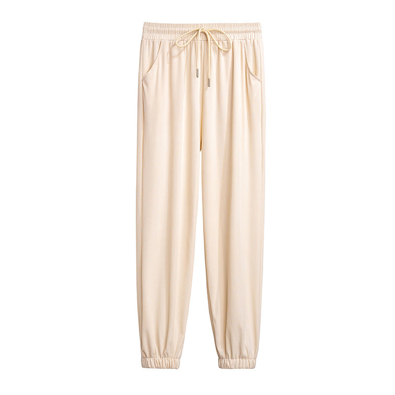 Lightweight High-Rise Silk Trousers