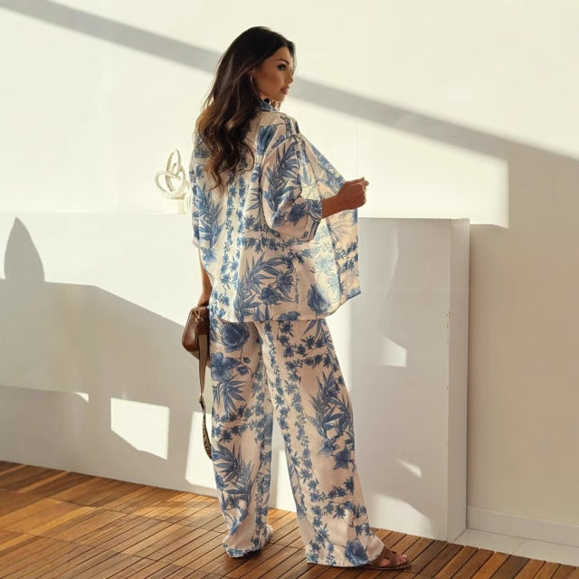 Women's Clothing Printed Long-sleeved Top Suit Fashion Delivery 7-12 days