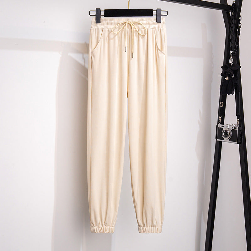 Lightweight High-Rise Silk Trousers