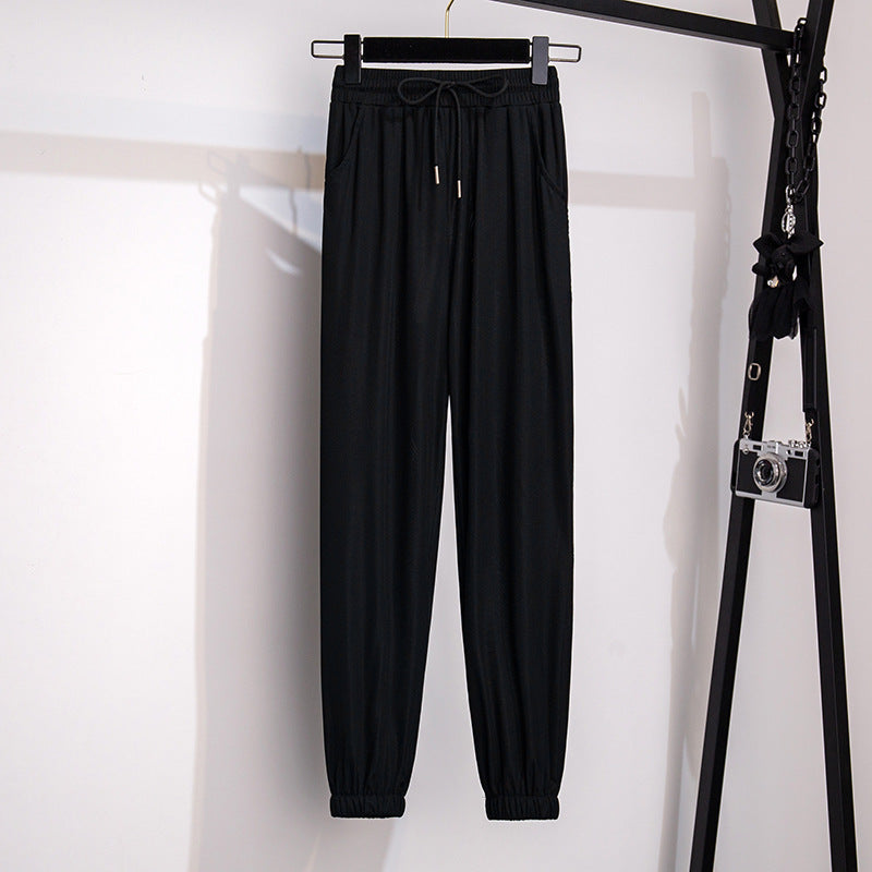Lightweight High-Rise Silk Trousers