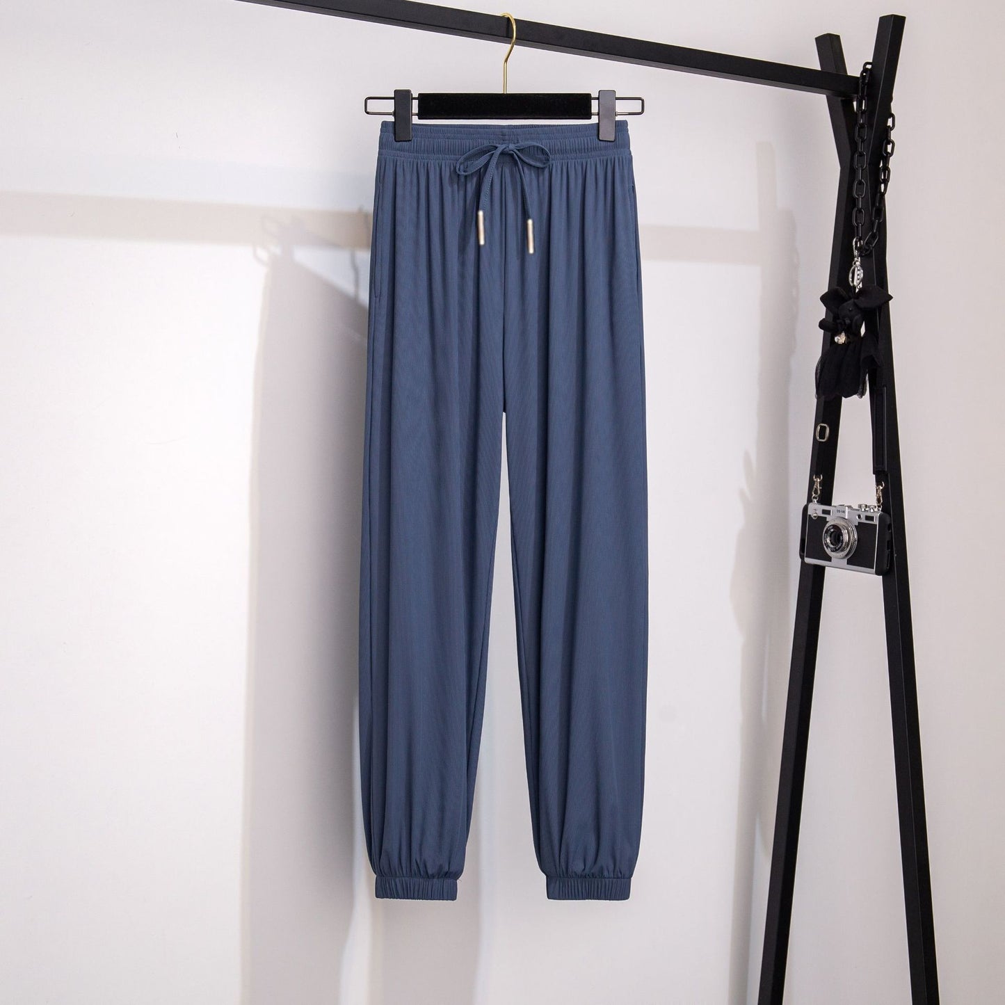Lightweight High-Rise Silk Trousers