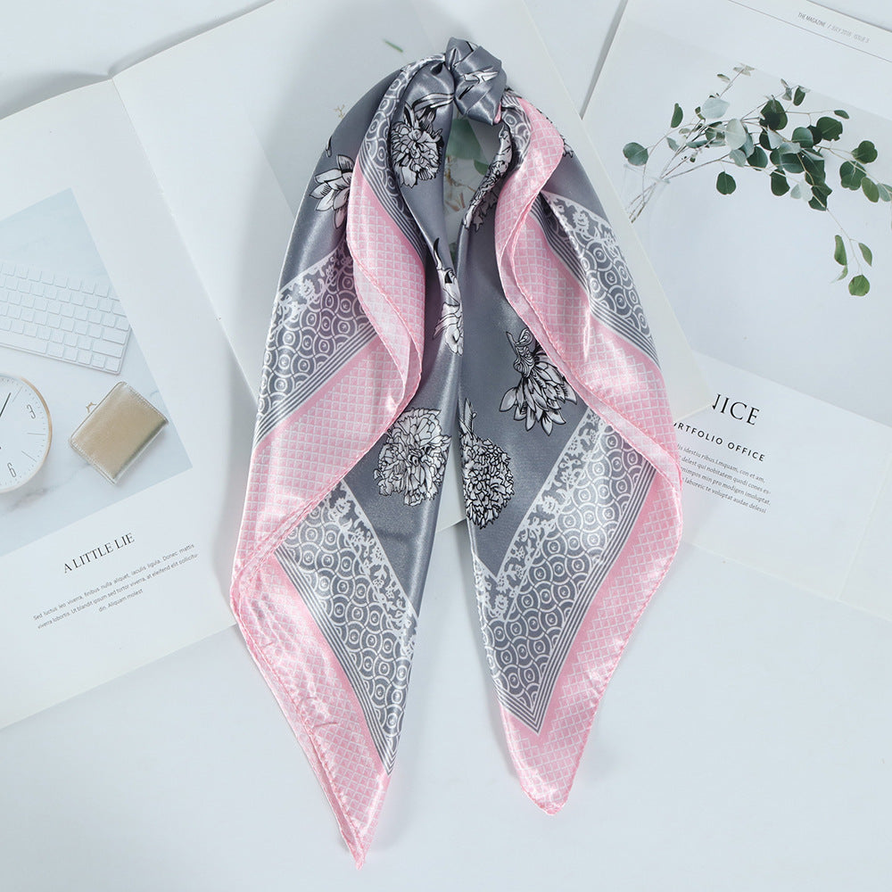 Square Towel Satin Business Work Clothes Small Scarf