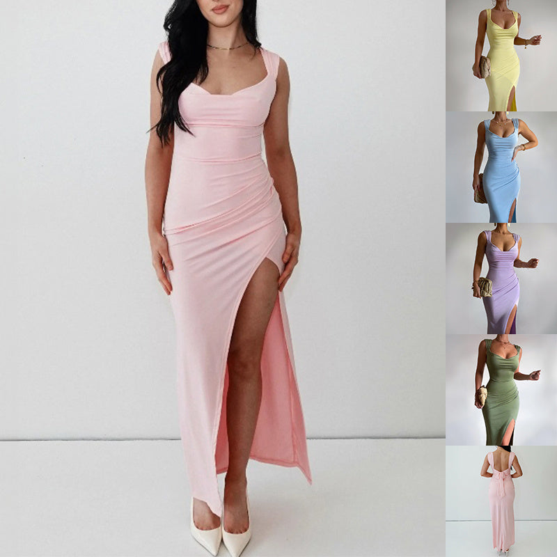 Chic High-Slit Evening Dress