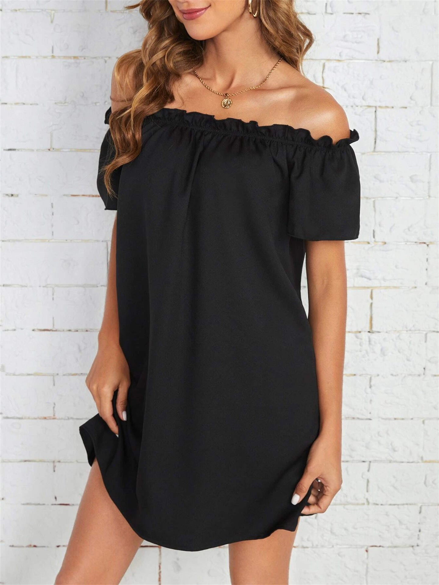 Effortless Off-Shoulder Mini Dress