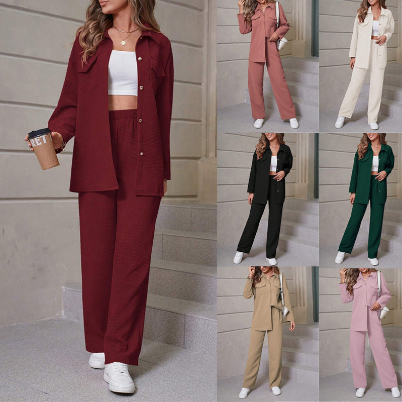 Lapel Cardigan Casual Suit Women Delivery 7-12 days